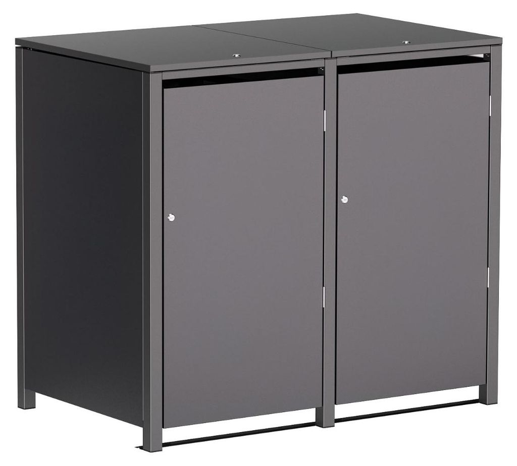 Mülltonnenbox Helmut 2er 120L in Anthrazit