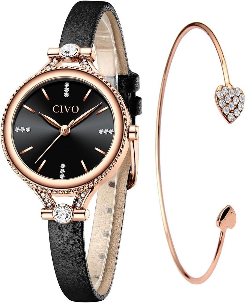 Watch Armbanduhr Damen Klein Damenuhr: Analog Klassische Luxus - Wasserdicht Geschenke Uhr mit Präzises Quarzwerk Wasserfest & Kratzschutz