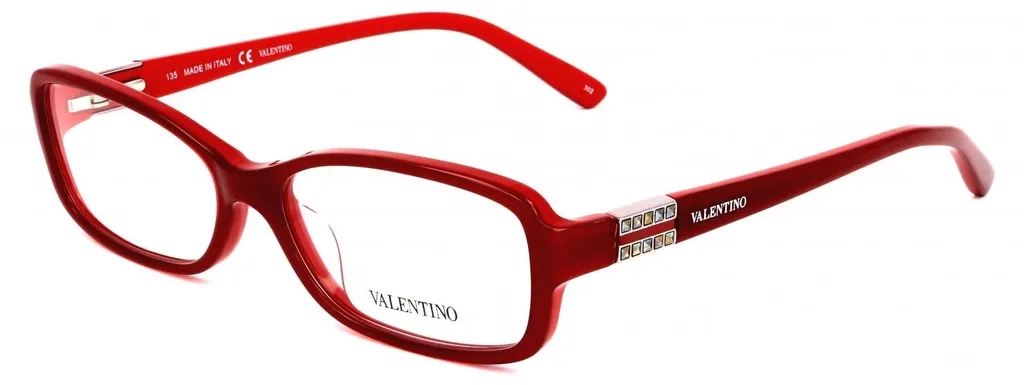 Fini les Montures Lourdes : Valentino Lunettes Femme 53 Rouge Confort