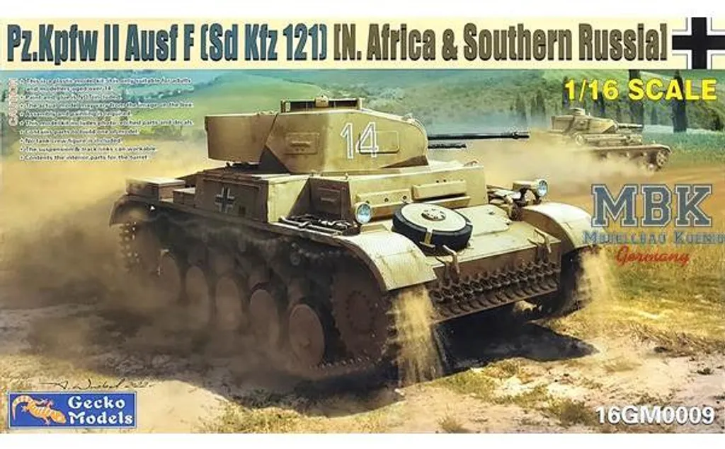 Maquette de char Panzer II Ausf. F Gecko Models 16GM0009 Militaire 1/16