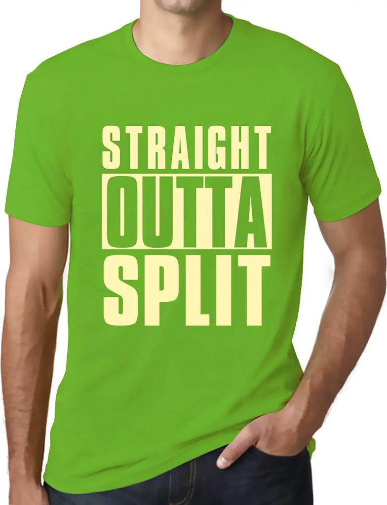 Herren Grafik T-Shirt Direkt aus Split – Straight Outta Split – Öko-Verantwortlich Vintage Jahrgang Kurzarm Lustige Druck Geburtstag Geschenk ...