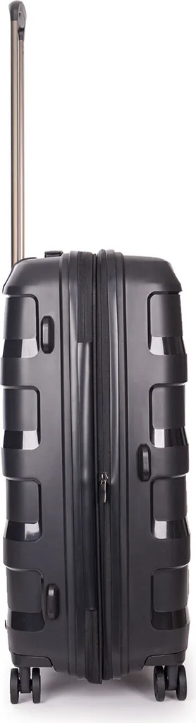 Valise Stratic Straw + EXP TSA Trolley Noir 66cm Semi-Rigide Extensible