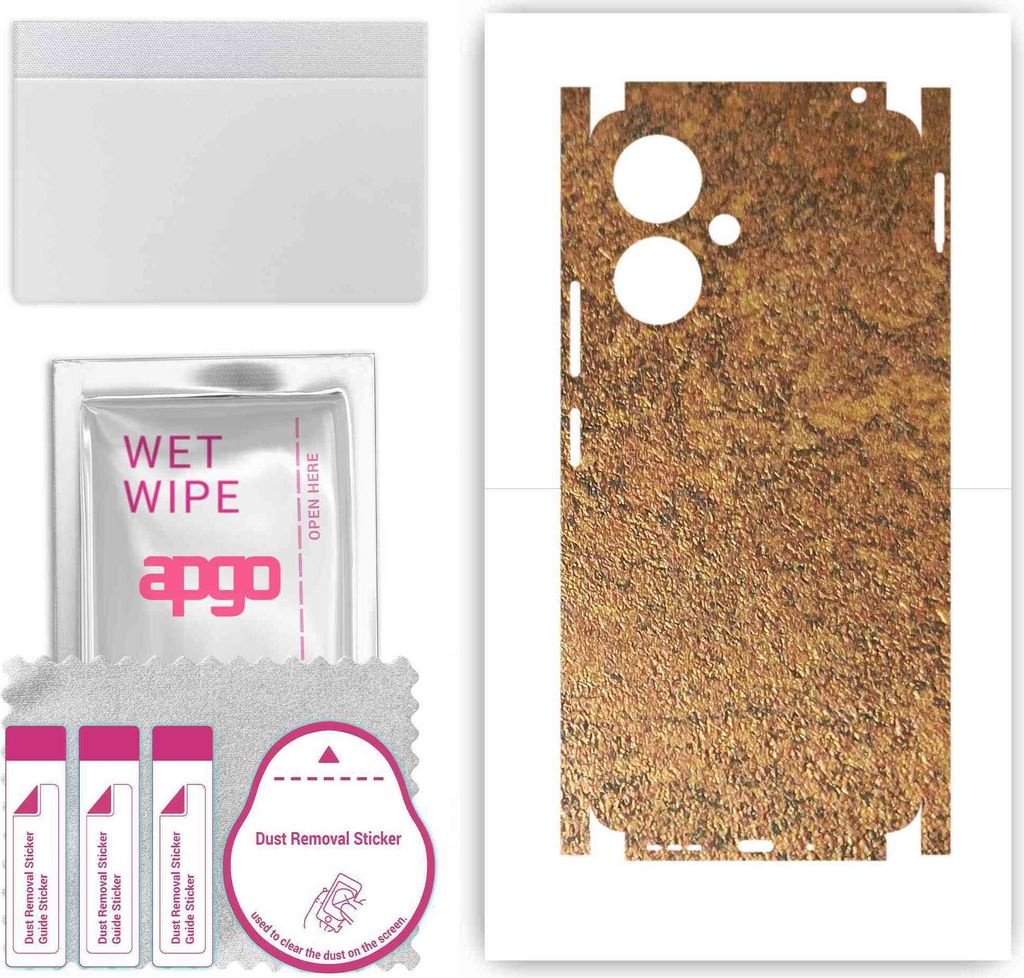 apgo Rückseite + Seiten Schutzfolie, Skin, kompatibel mit Xiaomi Redmi 13C 5G, Hinten Displayschutzfolie aus Vinylfolie, kratzfest, einfache Monta...