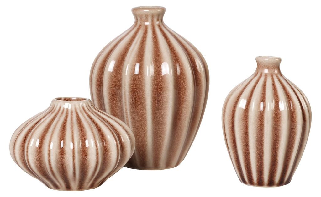 Broste Copenhagen Amalie Vase Fawn 3er Set Produktbild 