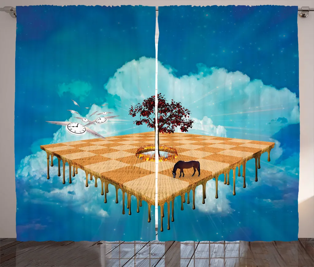 Rideau de chambre occultant partiel style rustique chic 280x225 cm