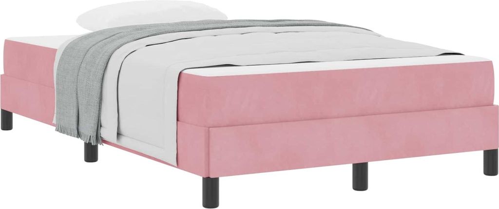 Boxspringbett mit Matratze Rosa 120 x 200 cm Stoff