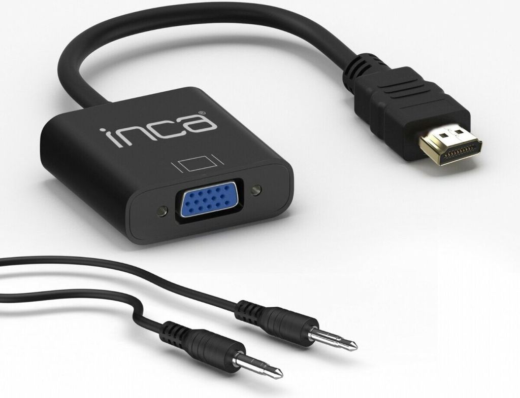 INCA Adapter IHTV-7TS HDMI > VGA St. + USB Audio, 1080P, SW retail