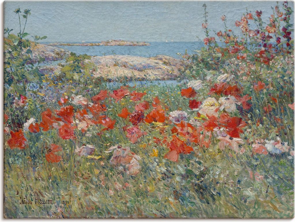 ARTland Leinwandbild Celia Thaxters Garten 1890. Größe: 80x60 cm