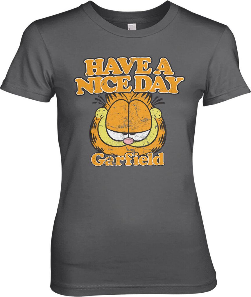 Garfield - Have A Nice Day Girly Tee - XX-Large - DarkGrey