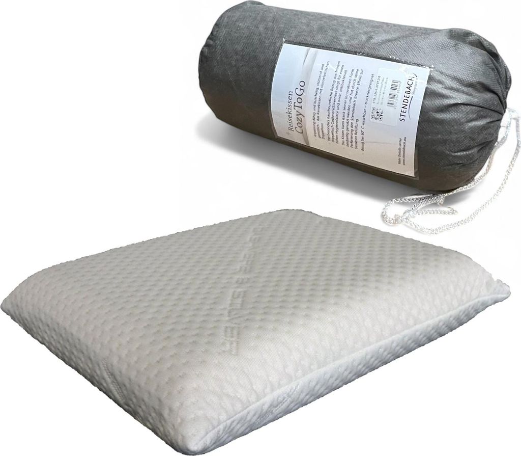 Reisekissen CozyToGo 36 x 46 x 10 cm Visco-Kissen mit Kaschmir-Bezug