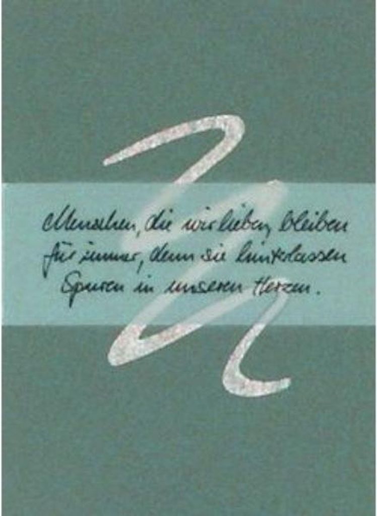 Trauerkarte - "Menschen die wir lieben..."