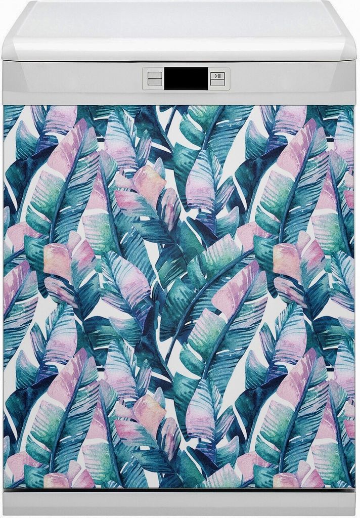 Magnet für Spülmaschine Abwaschbar 60x80 cm Magnet für Spülmaschine Magnetmatte Nachbildung - Regenbogenblätter