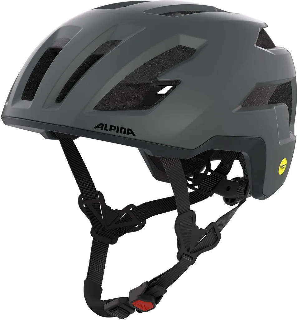 Casque Mips Alpina Taunus Gris Nuit Mat 59 avec Protection Optimale