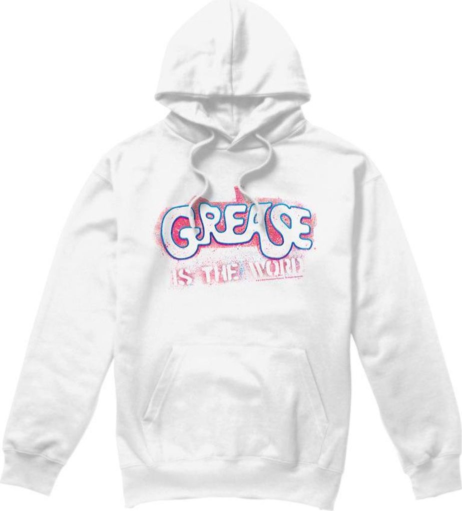 Grease - "Grease Is The Word" Kapuzenpullover für Herren TV9012 (S) (Weiß)