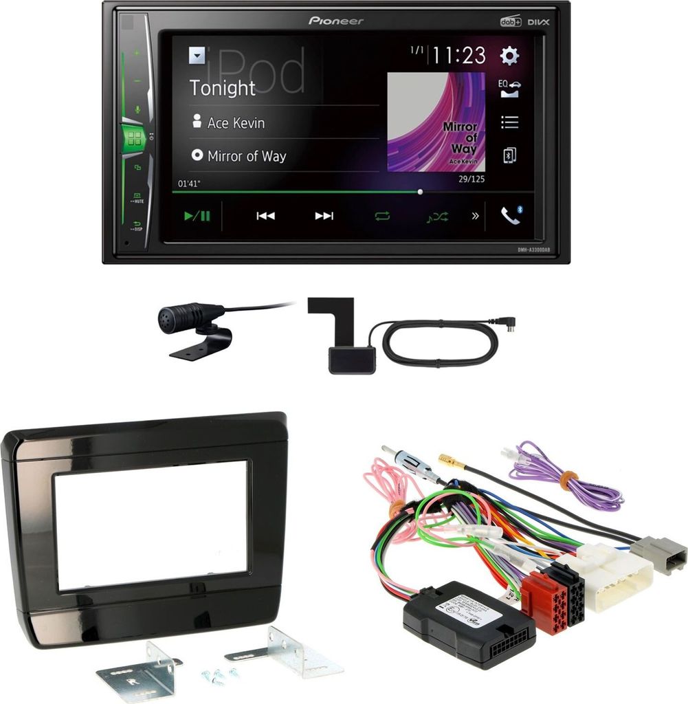 Pioneer DMH-A3300DAB USB Digitalradio MP3 Einbauset für Isuzu D-Max 3 ab 2020