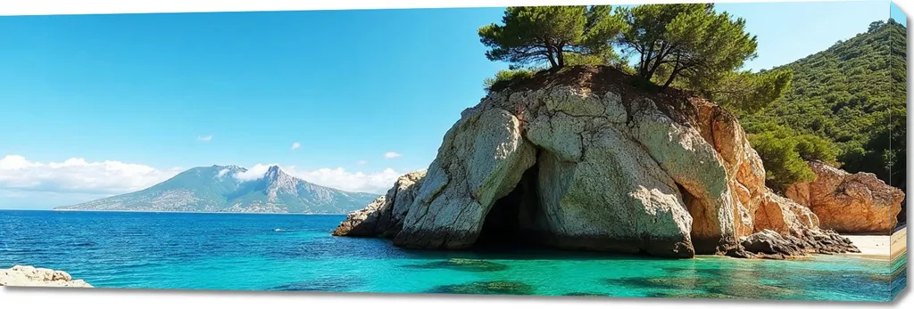 Quadro 150x50 cm Panorama Isole su Tela per Soggiorno e Camera