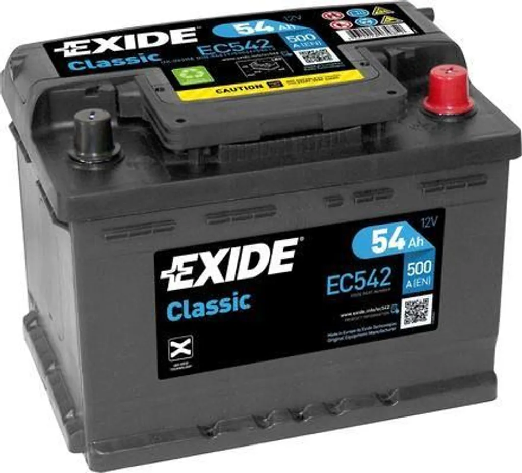 Batteria Auto EXIDE 54Ah EC542 | Il meglio per Corsa, Fiesta e Clio