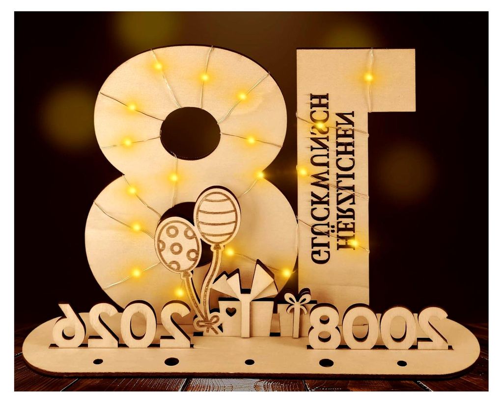 Geschenk zum 18. Geburtstag für Mädchen und Jungen - Geldgeschenke und Holzschild Gästebuch - Deko zum 18. Geburtstag