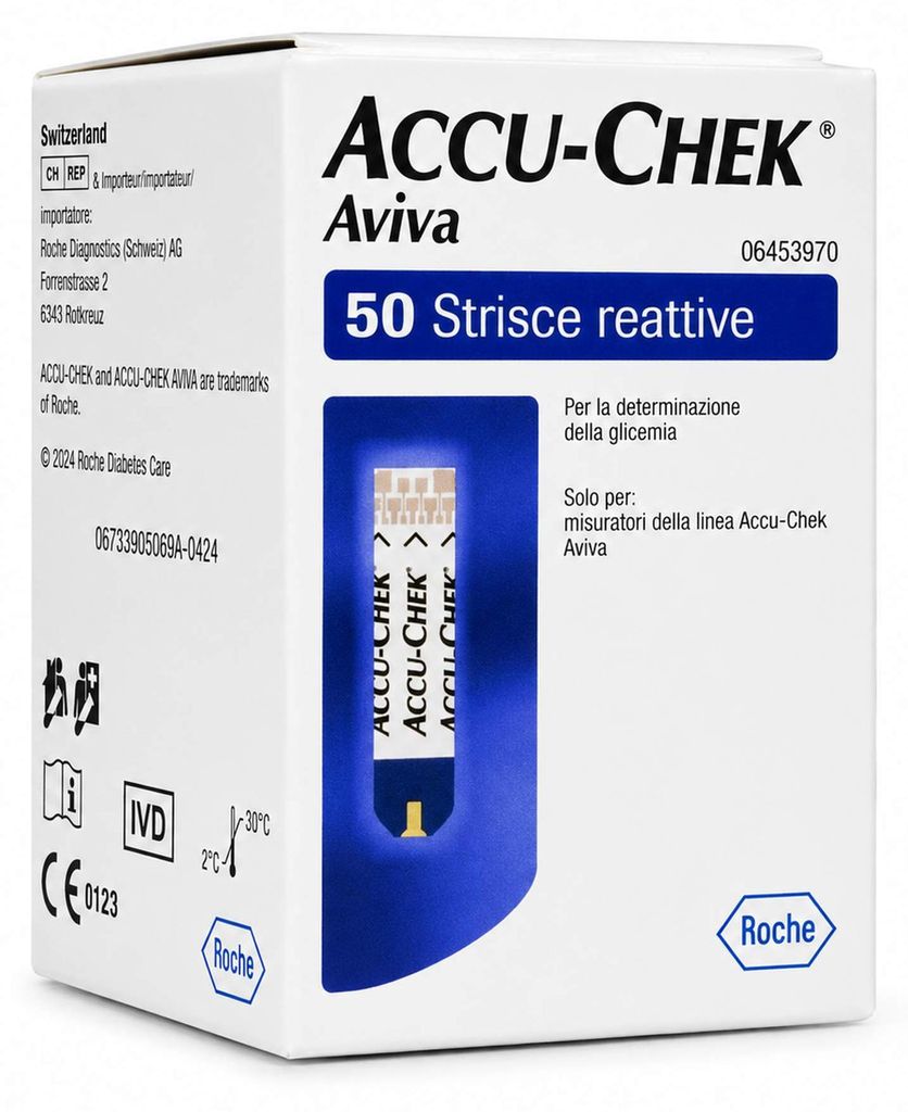 ACCU-CHEK Aviva, strisce reattive, 50 pezzi, codice PZN: Immagine del prodotto 