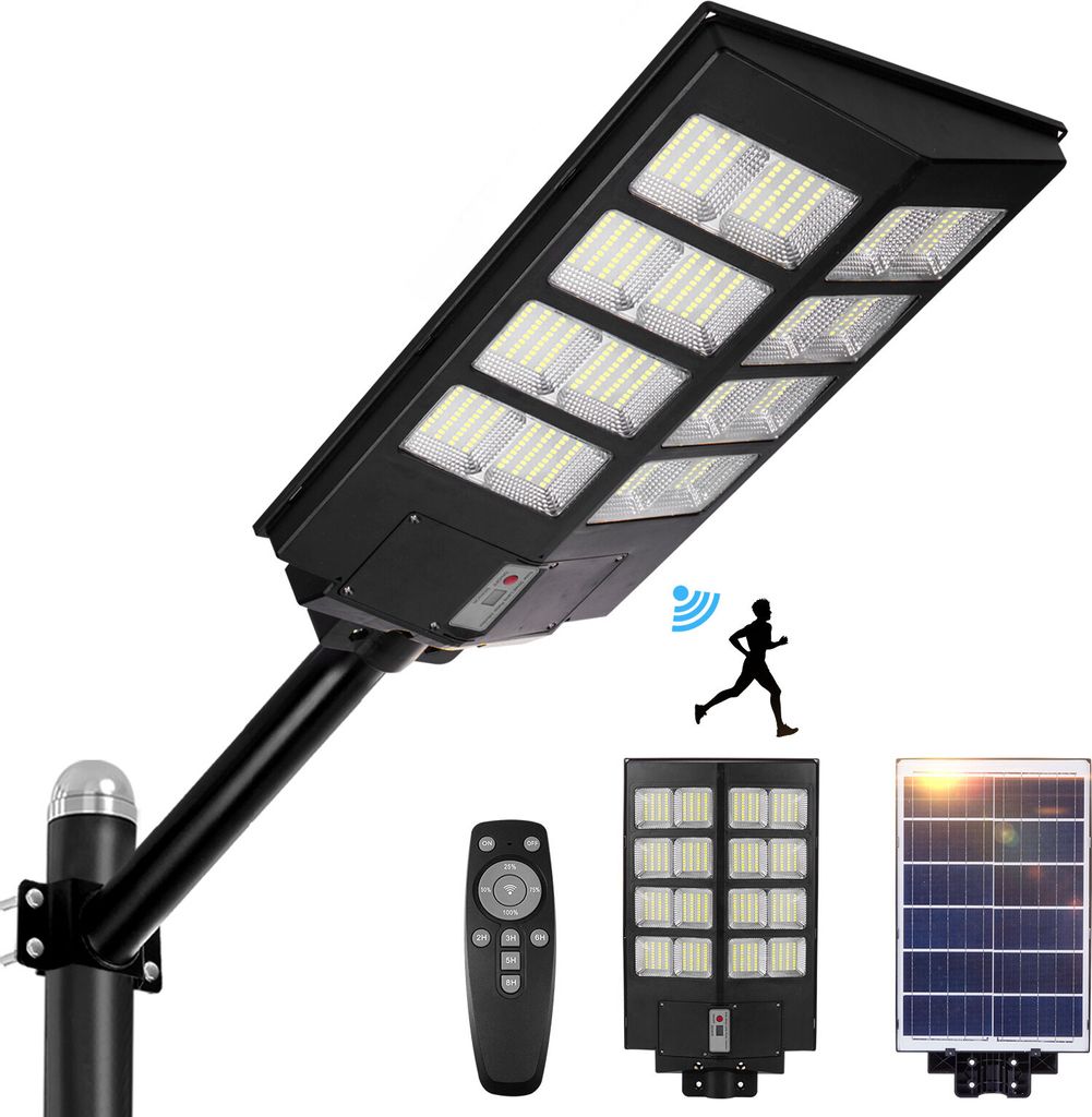Solar Straßenlaterne 560 LED Solarleuchte 60000lm Produktbild 1