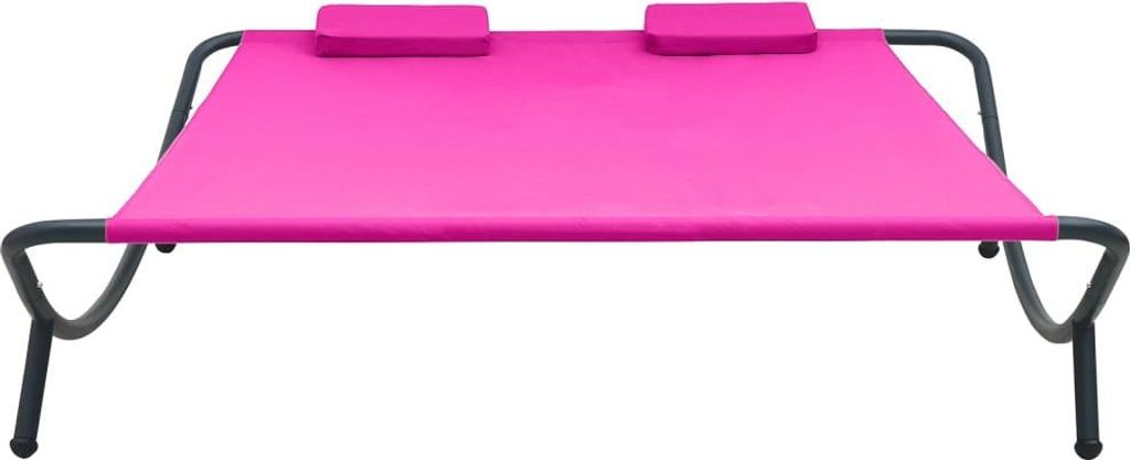 vidaXL Sonnenliege Stoff Rosa