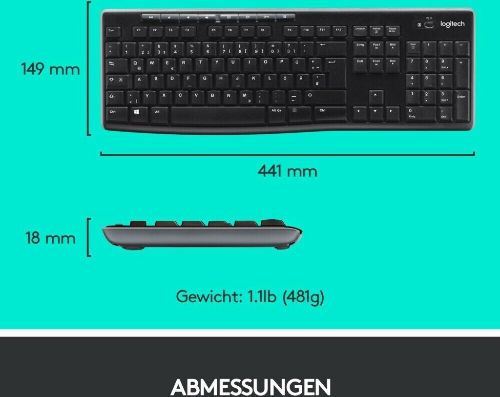Logitech MK270 - Bezdrôtová kombinácia - myš / klávesnica Obrázok produktu 30