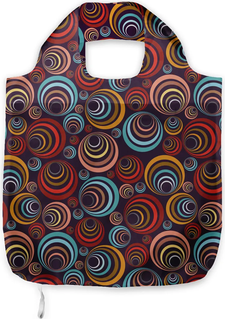 ABAKUHAUS Borsa a Mano Astratta in Tessuto: Stile Spirale Multicolore
