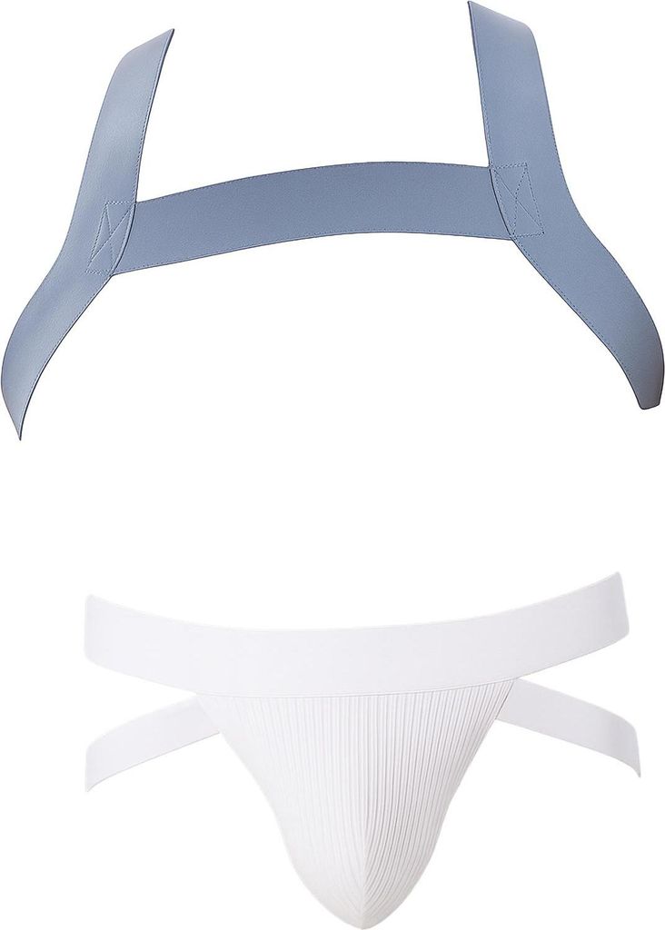 Barcode Berlin Multipack 1x Anton Jock White + 1x Harness Matt Pop Bluebeige - Größe XL
