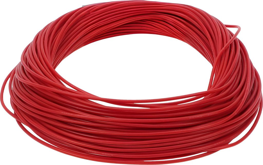 1 Stück 24AWG Universaler Massekabel-Autofunk, Auto-Lautsprecher-Stromkabel, vollständig isoliertes & weiches Touch-Jacket TC Rot 98FT