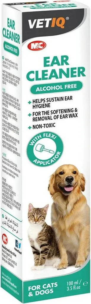 VetIQ Ear Cleaner 100ml Mark & Chappell: Pulizia Orecchie Cani e Gatti