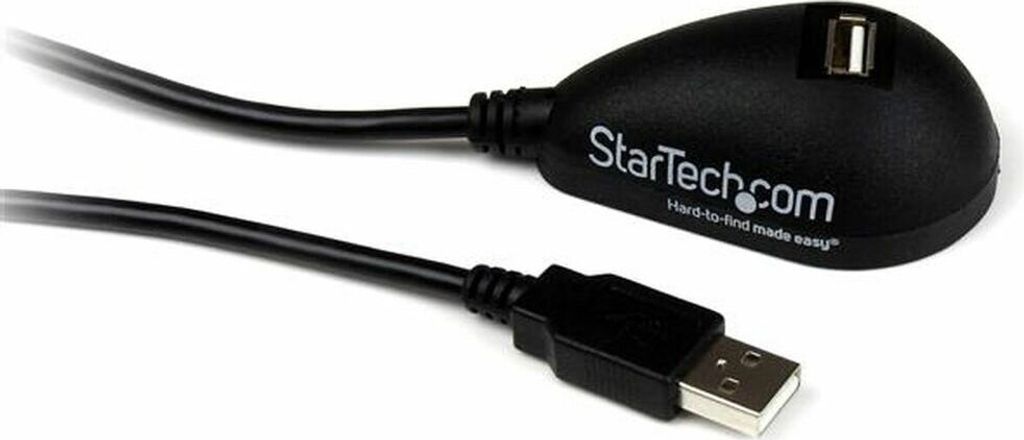 StarTech.com USB 2.0 Verlängerung 1,5m mit Dockingstation - USB-A Verlängerungskabel Stecker auf Buchse mit Standfuss inSchwarz - USB-Verlängeru...