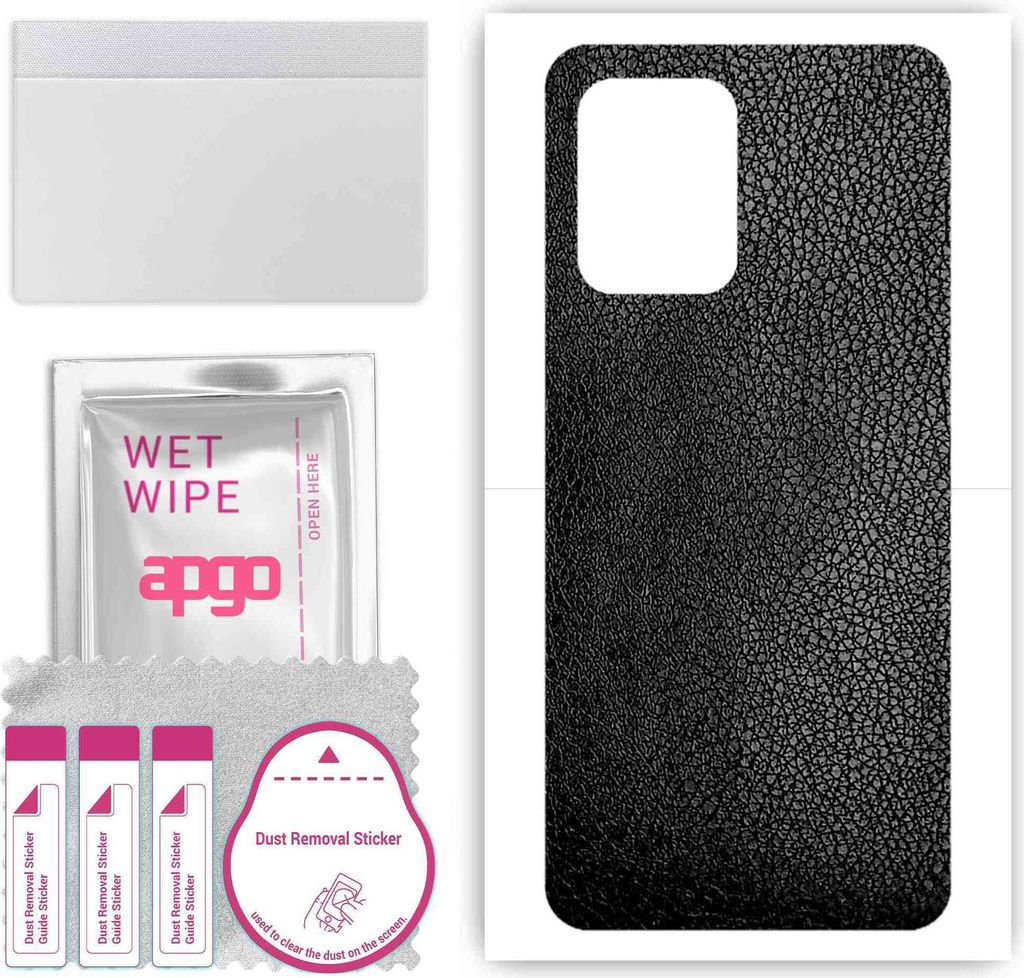 apgo Rückseite Schutzfolie, Skin, kompatibel mit Motorola Moto G73, Hinten Displayschutzfolie aus Vinylfolie, kratzfest, einfache Montage - Schwar...