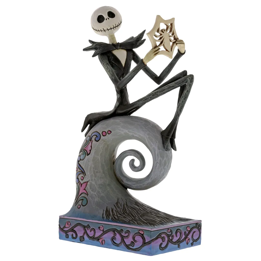 Figurine Jack Skellington en Résine Effet Bois Sculpté Disney Enesco