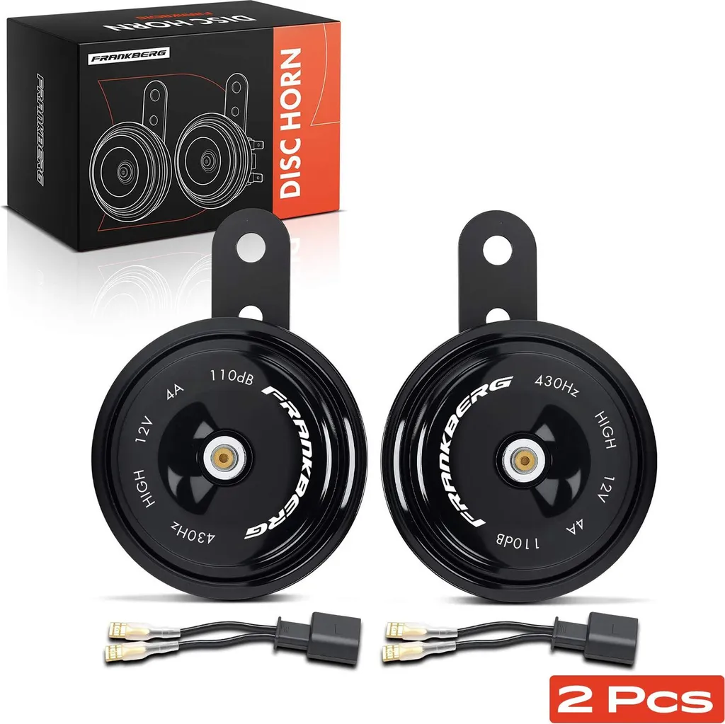 Klaxon Double Ton 12V pour Audi A3 A5 et VW Passat - Pack de 2 Cornes