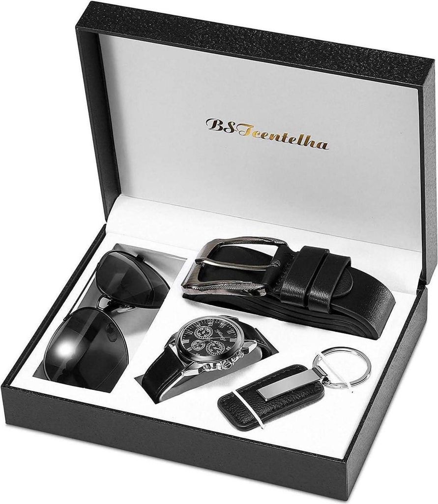 Set regalo da uomo orologio cintura portachiavi occhiali da Immagine del prodotto 