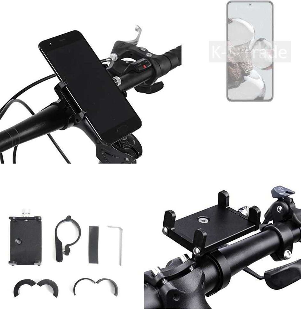 K-S-Trade Handyhalterung für das Fahrrad kompatibel mit Xiaomi 12T Pro Halter Lenkstange Fahrradhalterung Motorrad Bike Mount Befestigung Smartphone
