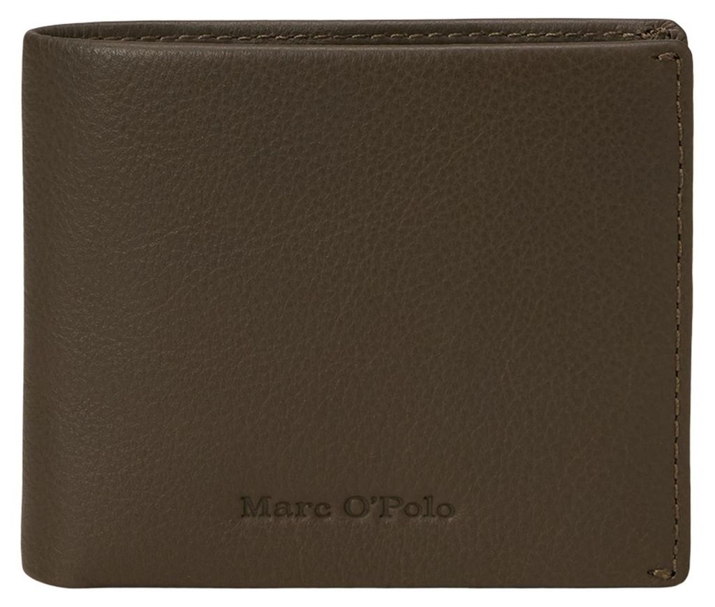 Marc O'Polo Leder Geldbörse Tom Combi Wallet Dark Nickle taupe