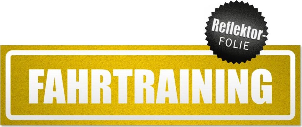 Fahrtraining invertiert Magnetschild Schild magnetisch
