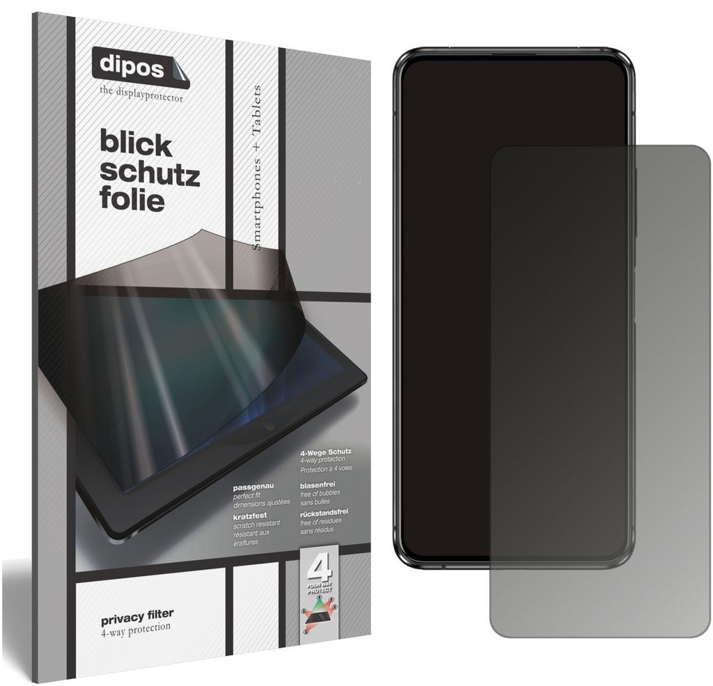Blickschutzfolie für Asus Zenfone 7 Pro matt Schutzfolie Folie Display Schutz dipos