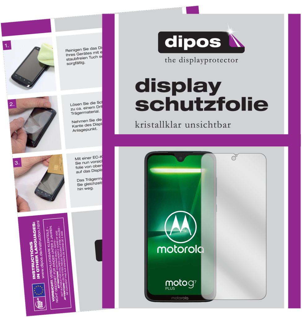 6x Schutzfolie für Motorola Moto G7 Plus klar Displayschutzfolie Folie Display
