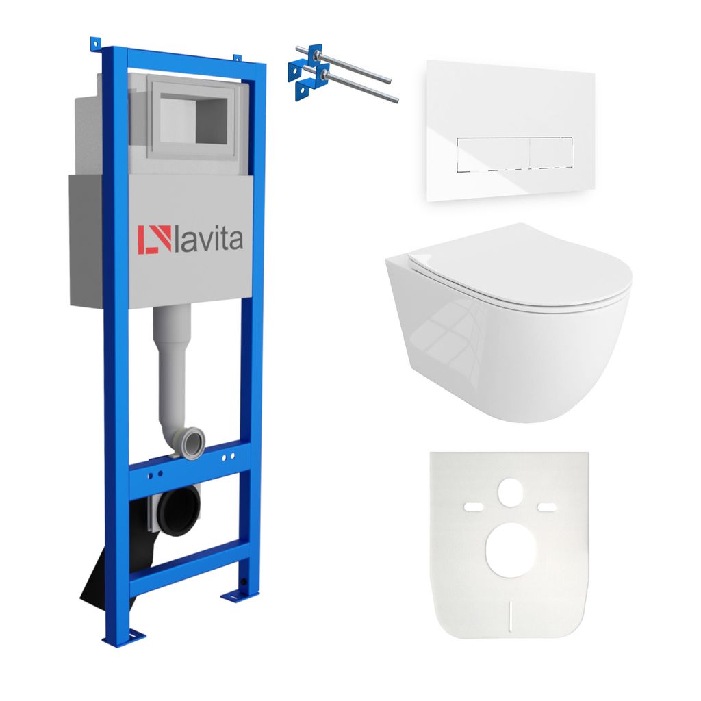 Lavita LAV 101 Vorwandelement für WC 40cm + Wand Hänge Produktbild 