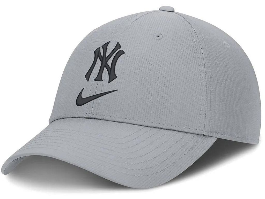 Nike Mlb New York Yankees Primetime Club Structured Uv Poly Ripstop Kappe Grau M-L Grau M-L