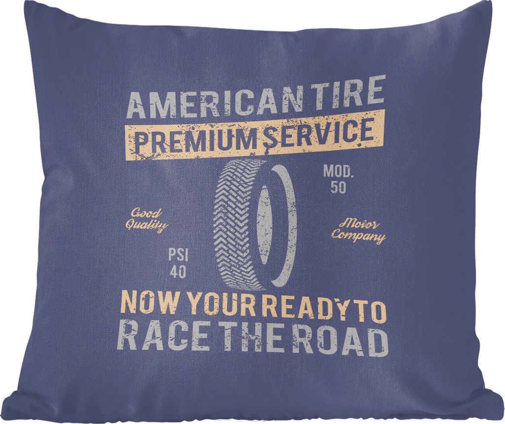 MuchoWow Zierkissen Sofakissen Wohnzimmer Dekokissen 45x45 cm Jahrgang - Amerika - Band - Schlafpolster - Polster für das Sofa