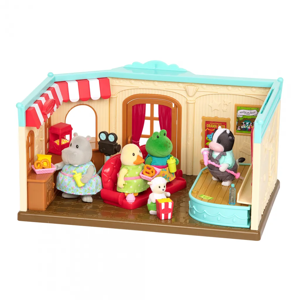 Théâtre de marionnettes pour enfants avec décors interchangeables