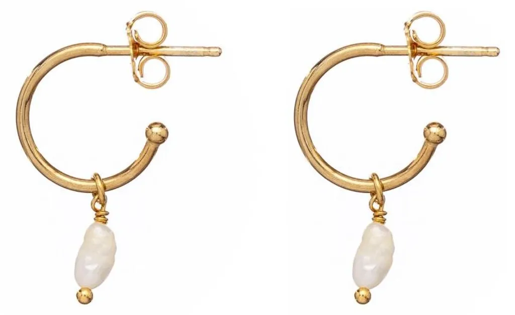 Boucles d'oreilles perles de culture et finition or 18k - Qualité AL16