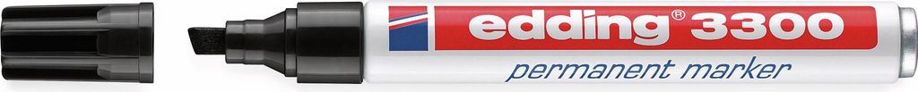 Edding 3300, Schwarz, Schwarz, Weiß, Kunststoff, 5 mm, CE, Produktbild 