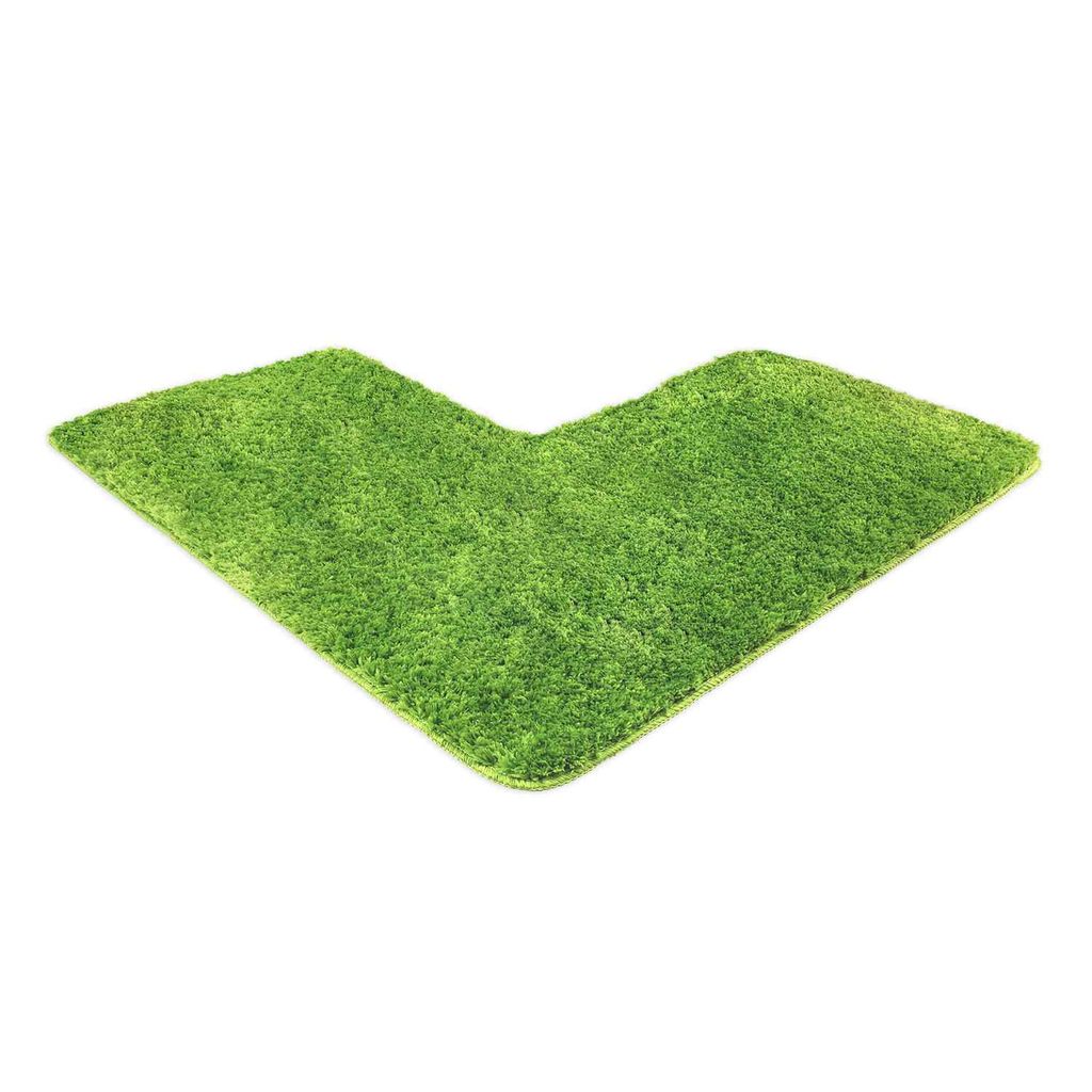 WohnDirect Eckbadematte Florenz Grün 100 x 100 x 50 cm