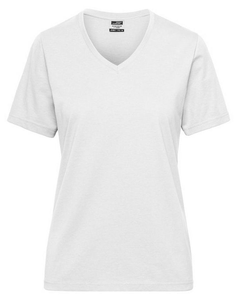 James and Nicholson - "Bio Workwear" T-Shirt für Damen LT2900 (4XL) (Weiß)