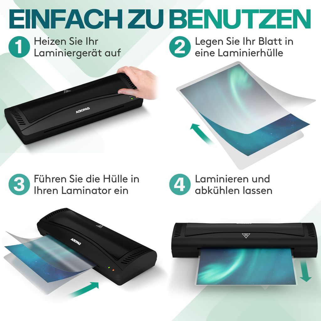 ACROPAQ Laminierfolien A4 - 100 mic, 100 Stück, Glaenzend, Produktbild 5