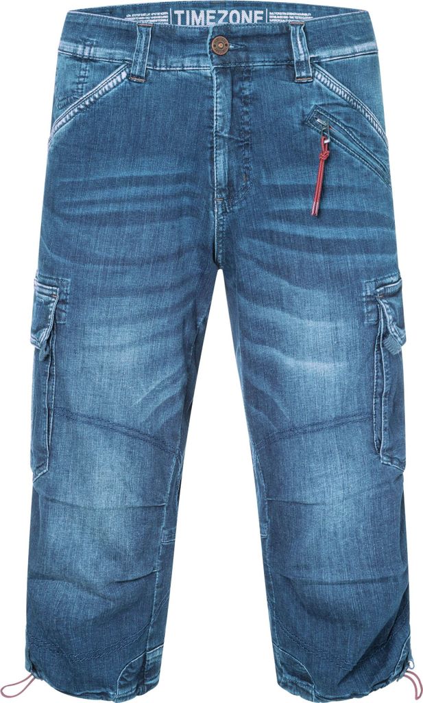 Timezone 3/4 Jeans-Cargo-Shorts mit Stretch Größe: 30W